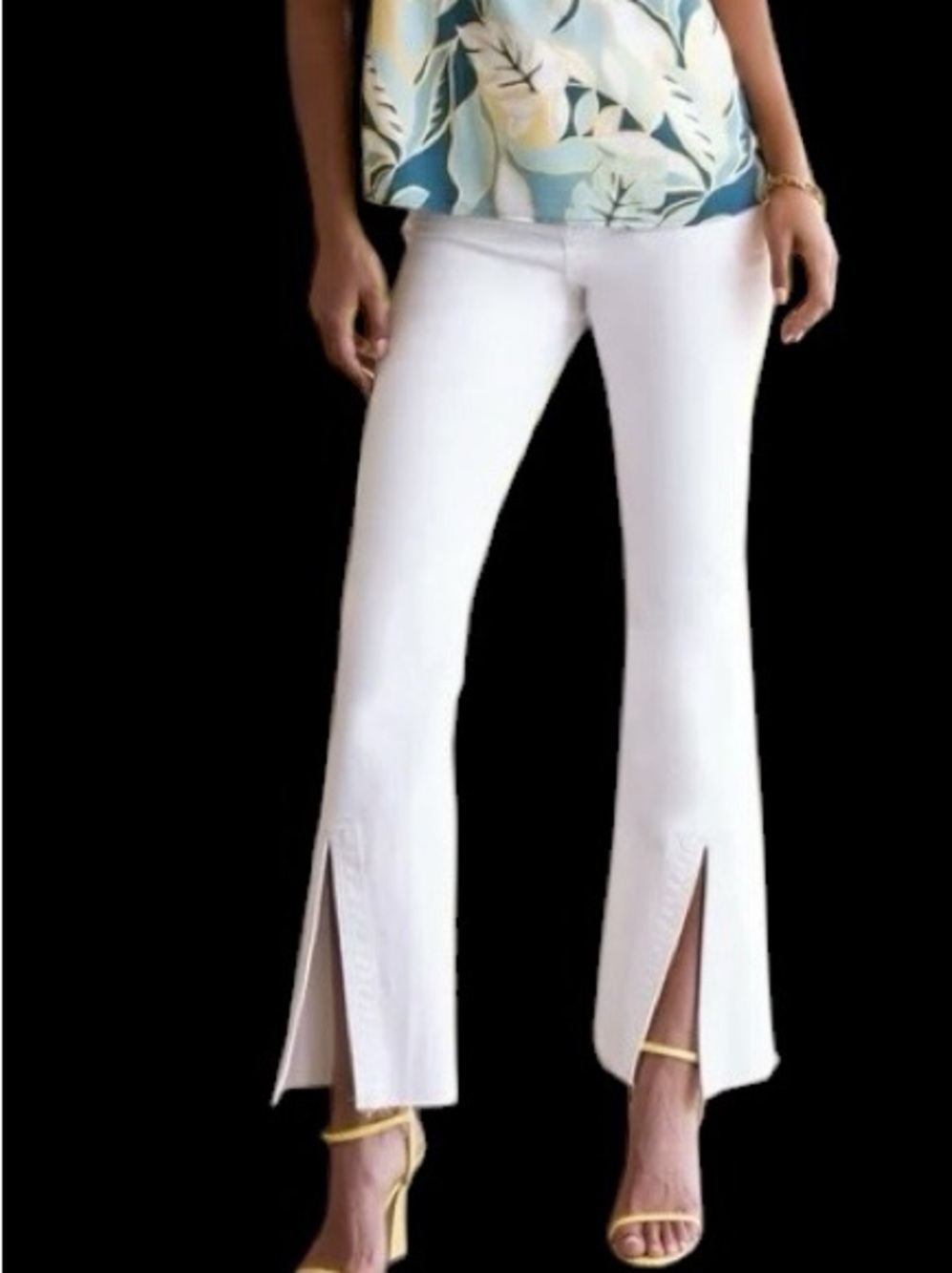Liverpool | Women’s Liverpool Hannah Hi-Rise Flare White Split-Hem Jeans NWT 4